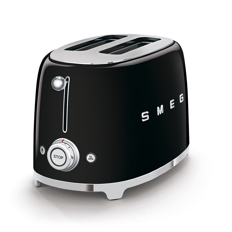 Тостер на 2 ломтика SMEG TSF01BLEU, черный