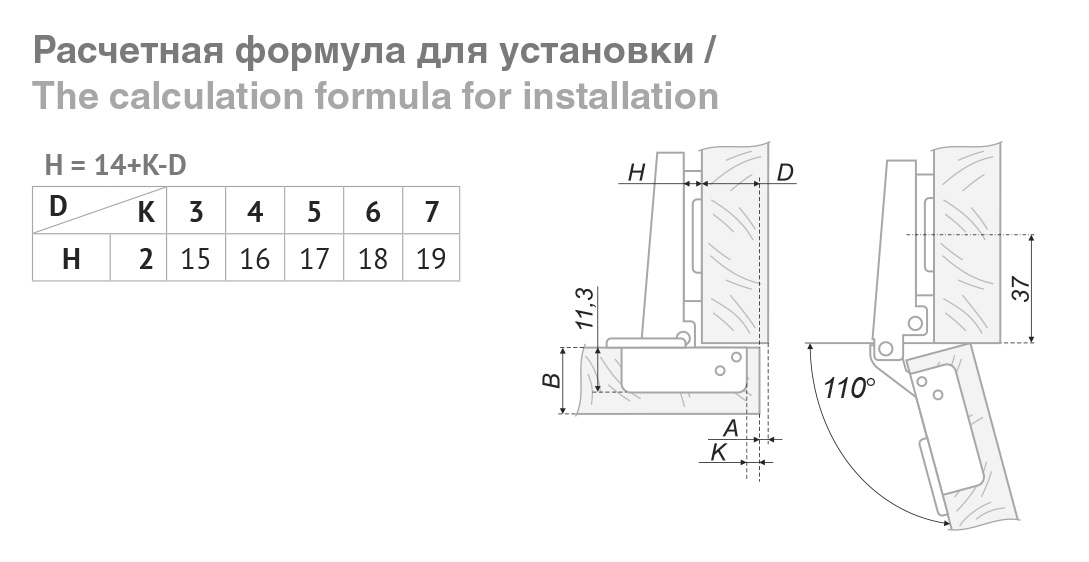 Петля мебельная H690A с обратной пружиной накладная (200) ВЫВОД
