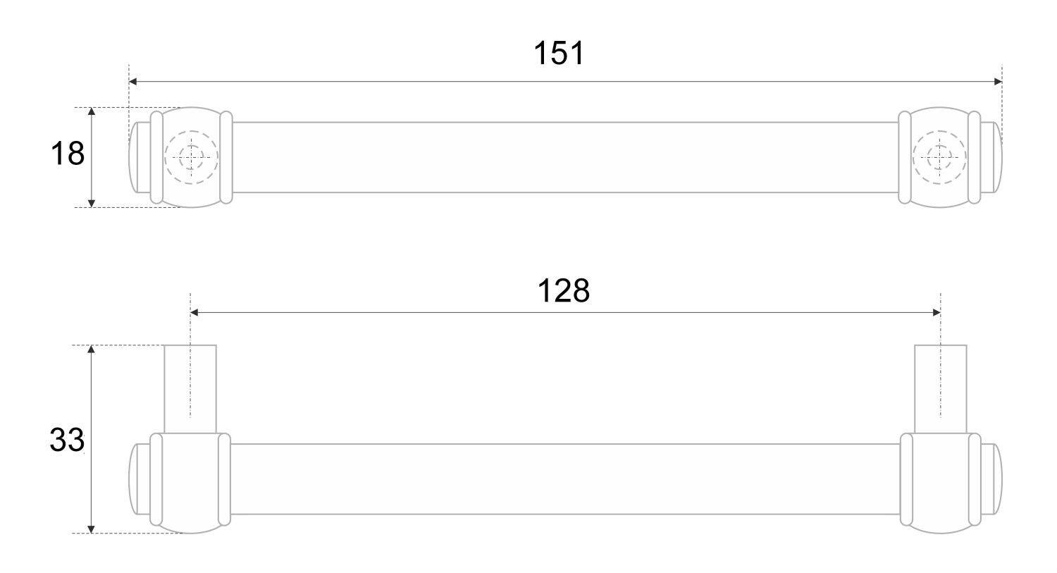 Ручка RR008CP.4/128 (25/150) ВЫВОД!