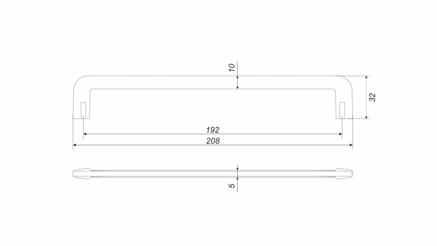 Ручка мебельная RS331MBSN.4/192 ДИРЕКТ (35) 