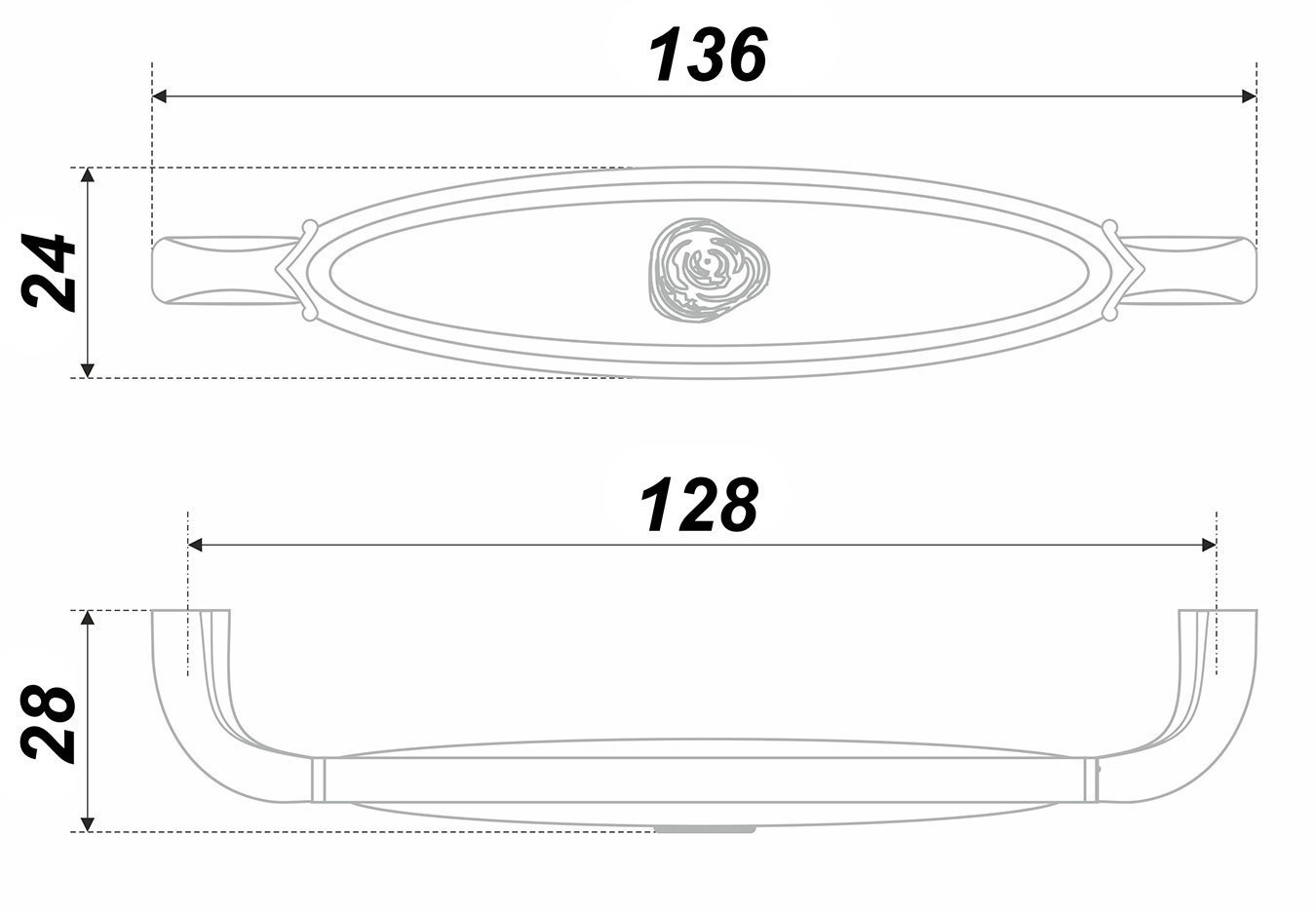 ручка RS111BAZ.4/128/W (30) П/ЗАКАЗ