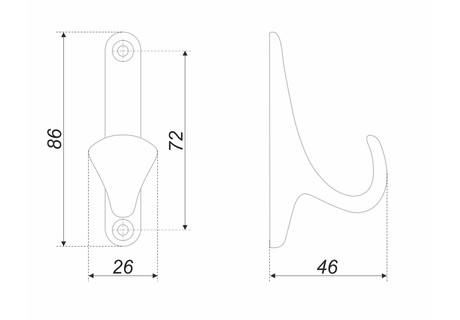крючок K102AB.2 LUIS бронза (20)/ ВЫВОД