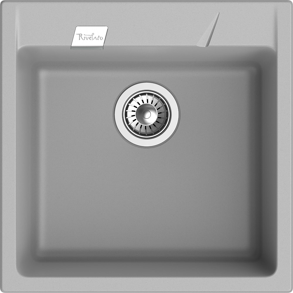 RIVELATO Мойка RAUM 50 1-чаш 510*510 grigio metallizzato П/ЗАКАЗ