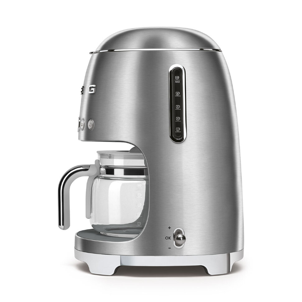 Капельная кофеварка SMEG DCF02SSEU, нержавеющая сталь матовая