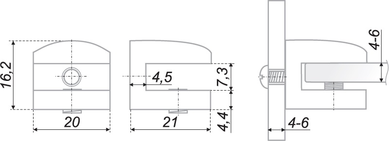 Полкодержатель P512AB.2 (50)/ВЫВОД